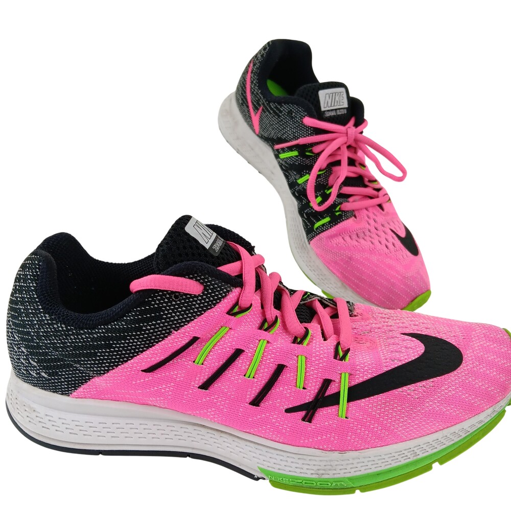 Nike Zoom Elite 8 Shoes Womens Size 8.5 Pink Black Running Sneakers 748589-600